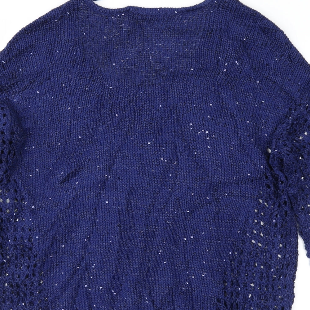 M&S Womens Blue Pullover Jumper Size 12