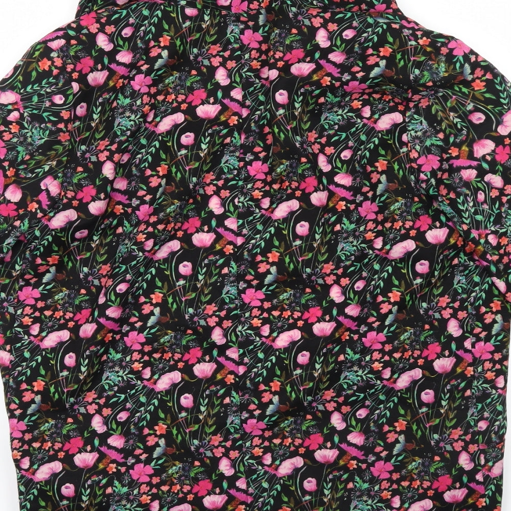 Atmosphere Womens Black Floral Jacket Blazer Size 10 - thin jacket
