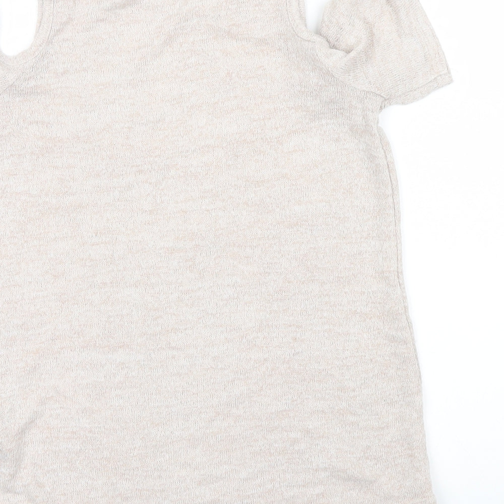 New Look Womens Pink Basic Tank Size 8 - tank top with sleeves