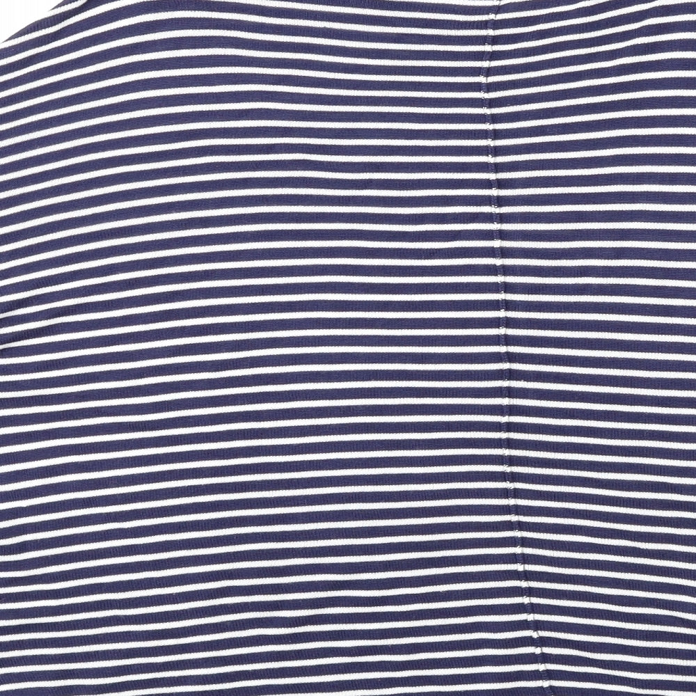M&S Womens Blue Striped Pullover Jumper Size 12