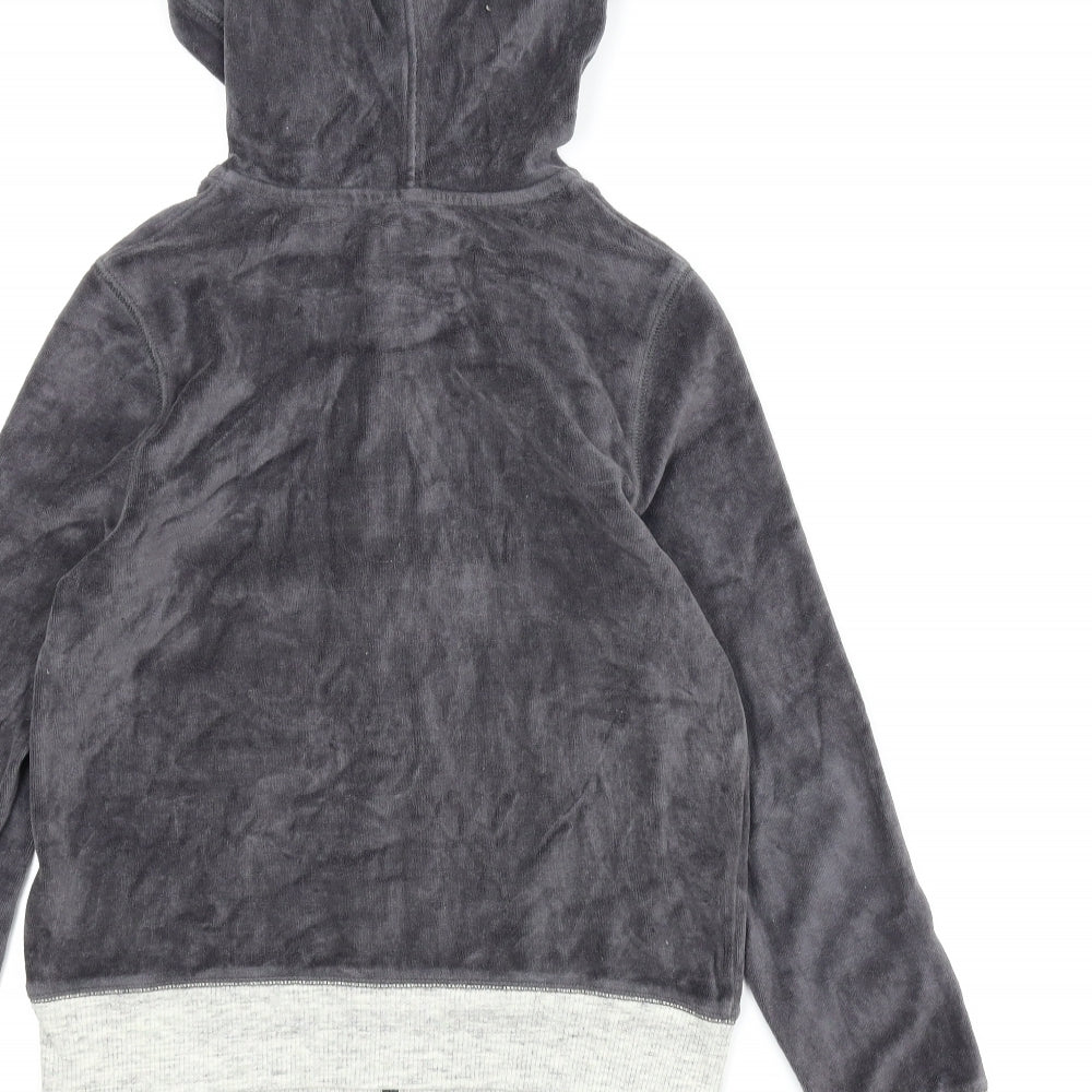 A&F Boys Grey Full Zip Hoodie Size 11-12 Years