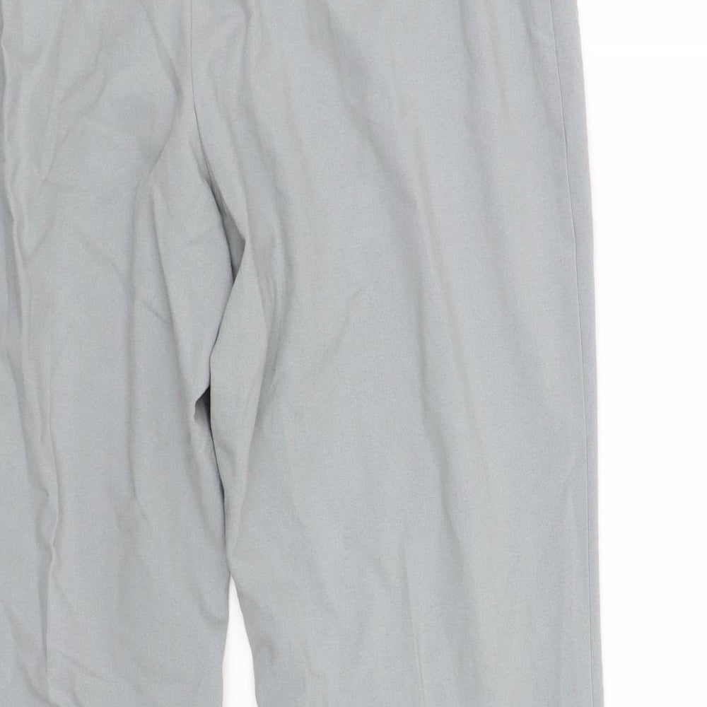 M&S Collection Womens Beige Houndstooth Trousers Size 14 L30 in