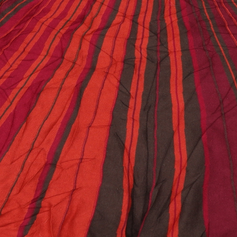 Trucco Womens Pink Striped Skater Skirt Size 40