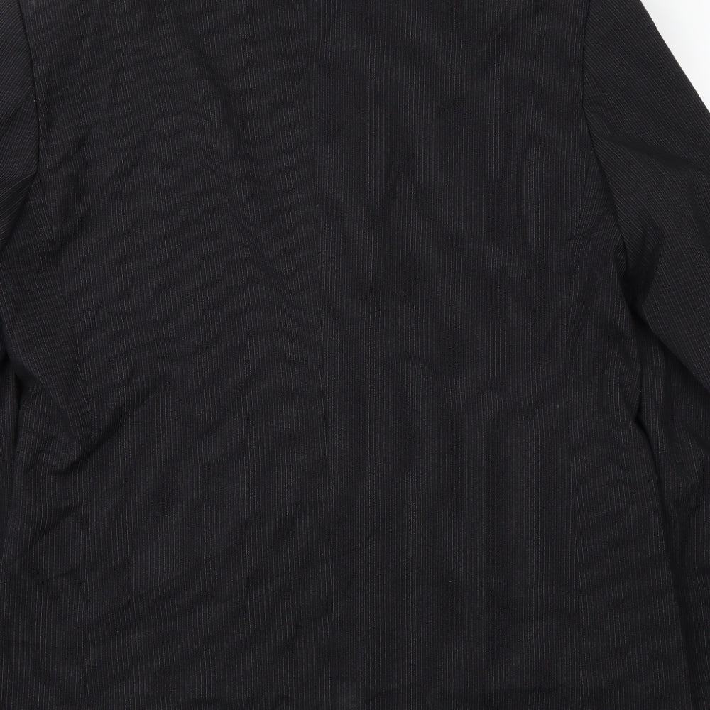 Pioba Mens Black Jacket Suit Jacket