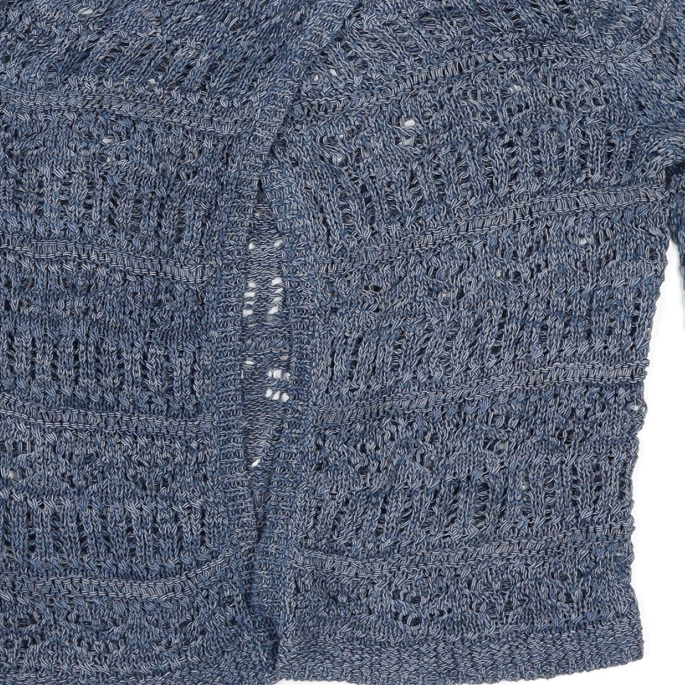 M&S Womens Blue Wrap Jumper Size 10