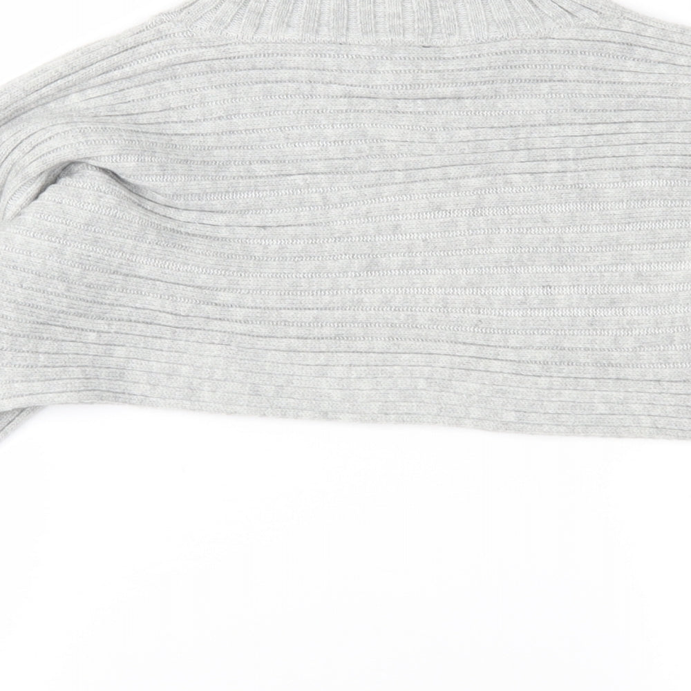 New Look Womens Grey Knit Pullover Jumper Size S