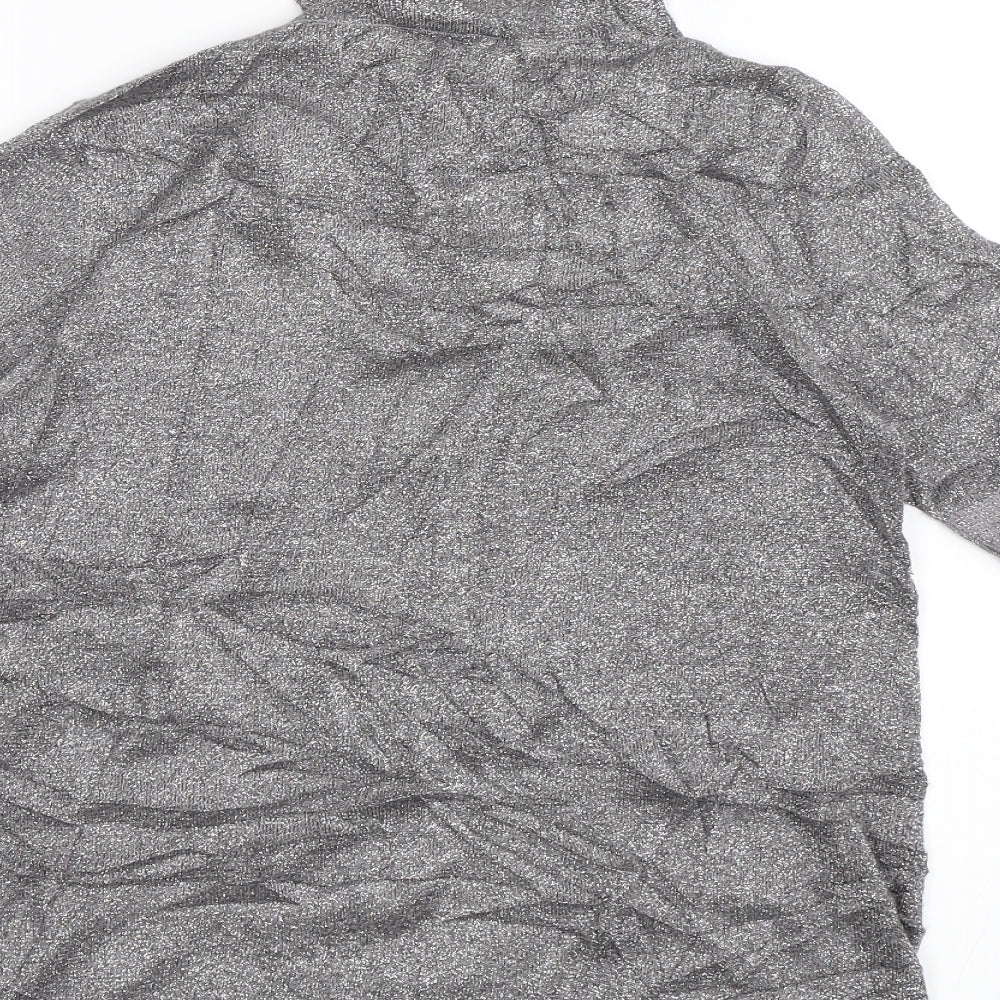 Aphorism Womens Silver Knit Pullover Jumper Size 14