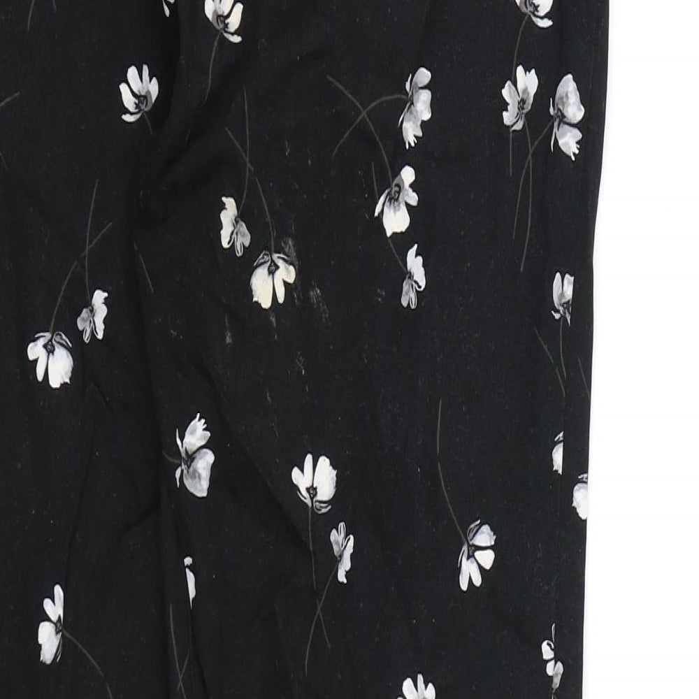 Rocha John Rocha Womens Black Floral Trousers Size 10 L26 in