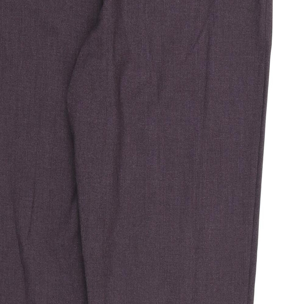 BHS Womens Purple Rayon Dress Pants Trousers Size 18 L30 in