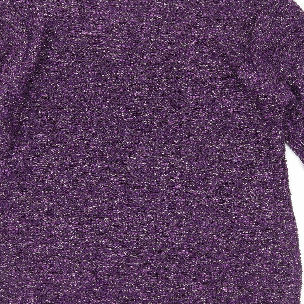 BM Womens Purple Pullover Jumper Size S