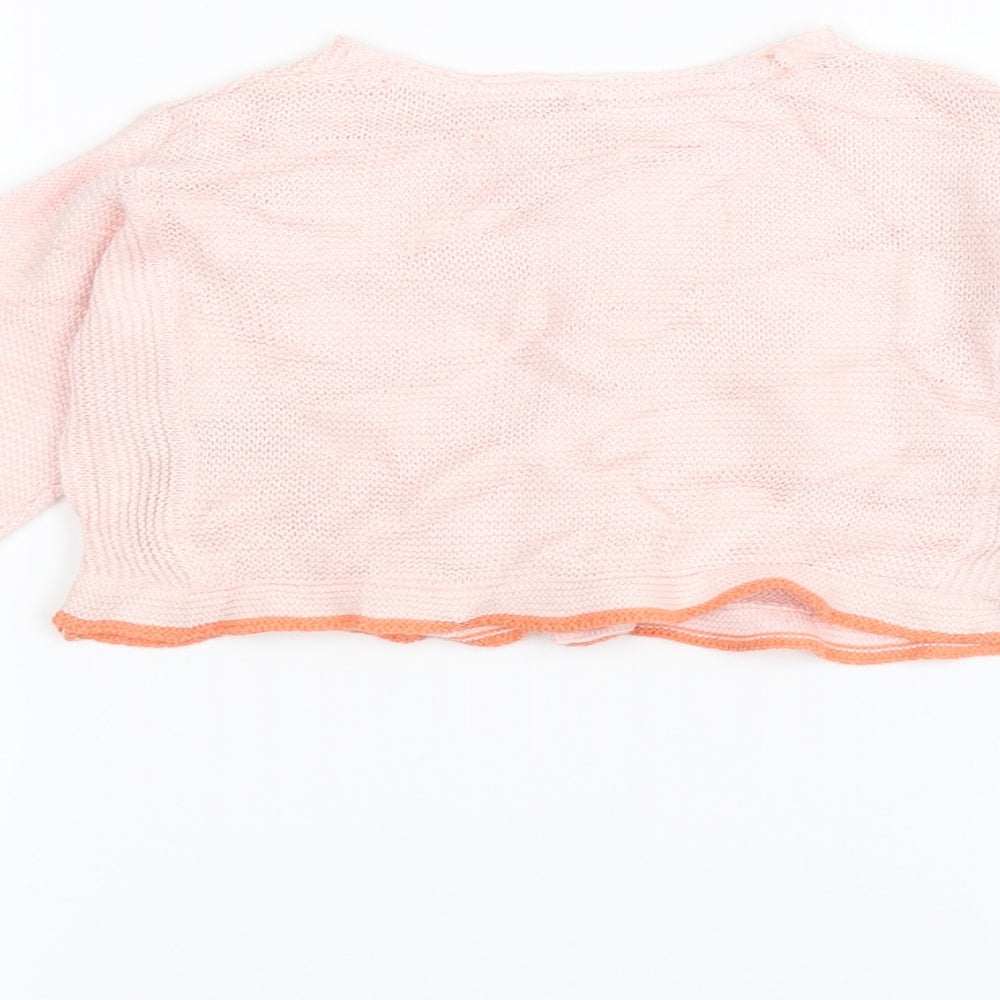 Marks and Spencer Baby Pink Knit Cardigan Jumper Size 18-24 Months