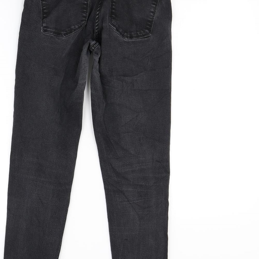 Preworn Womens Black Denim Straight Jeans Size 28 in L28 in