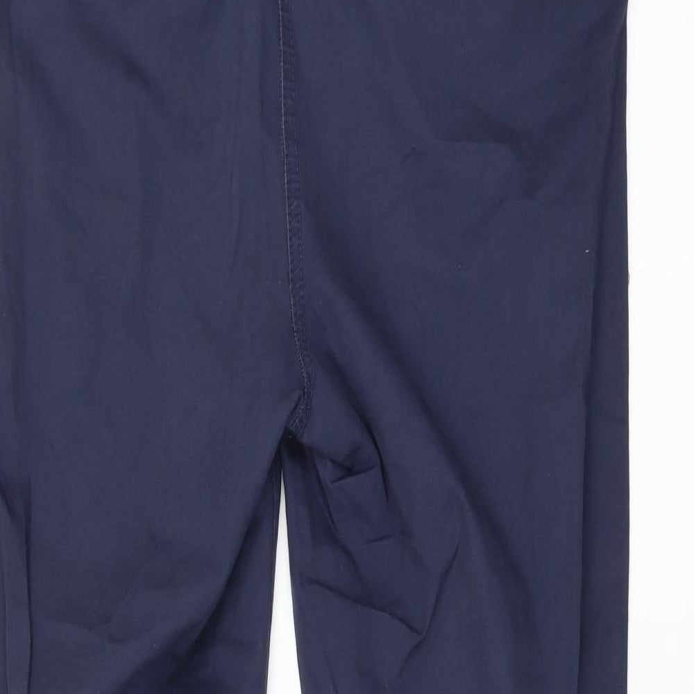 H&M Womens Blue Chino Trousers Size 10 L25 in - Zip