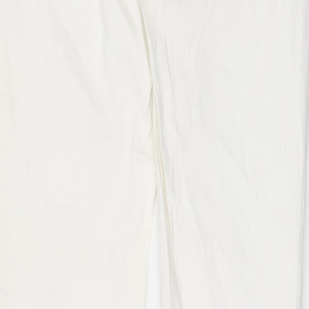 Cubus Womens White Straight Jeans Size 36 L34 in - Zip