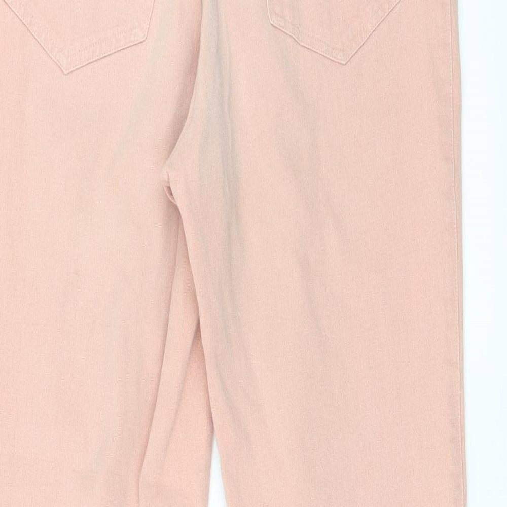 Pantalon Chameleon Womens Pink Straight Jeans Size 12 L27 in - Salmon