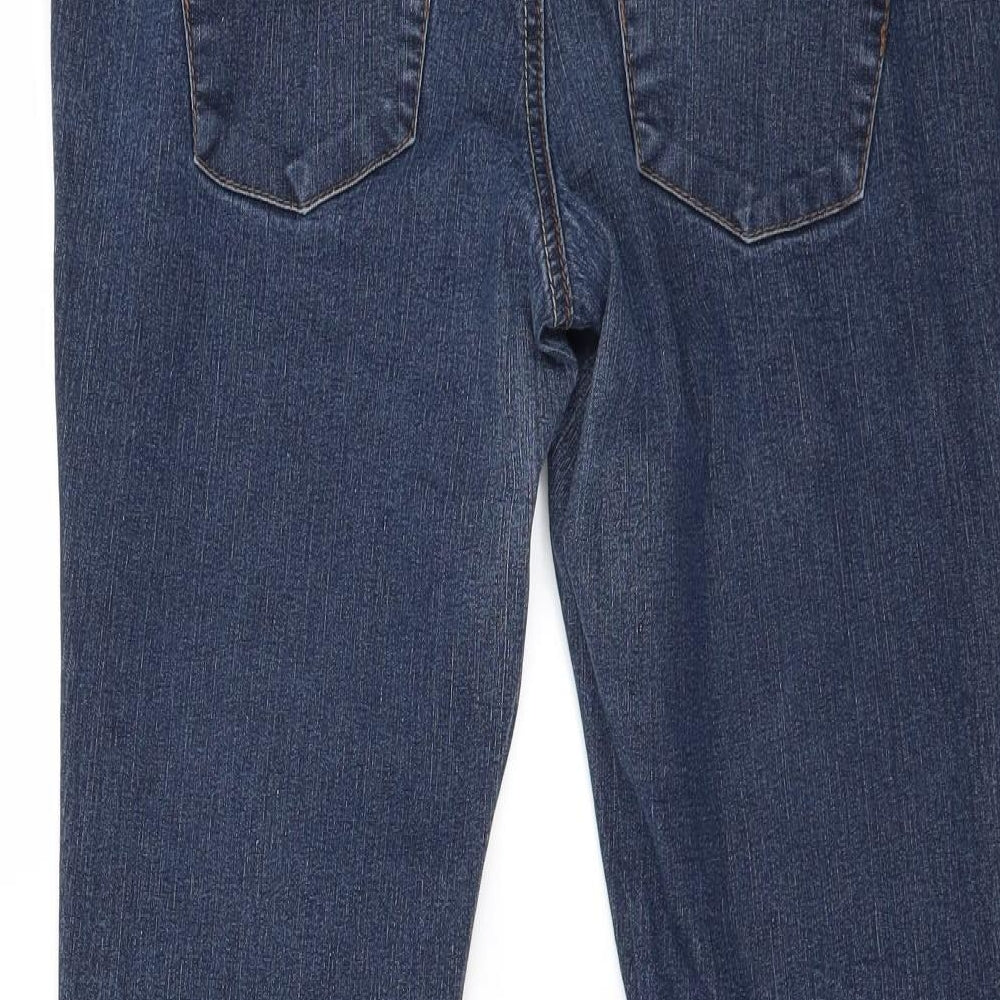 Dorothy Perkins Womens Blue Straight Jeans Size 14 L26 in - Zip