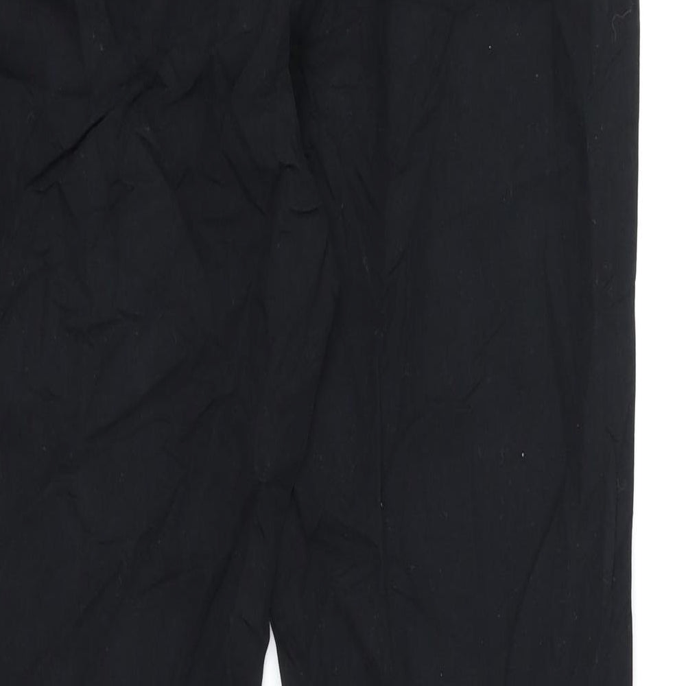 H&M Womens Black Trousers Size 8 L29 in - Paper Bag Waist