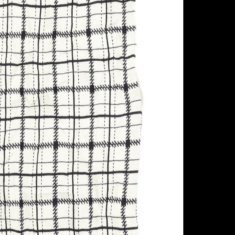 Primark Womens Beige Plaid Cardigan Jumper Size XS