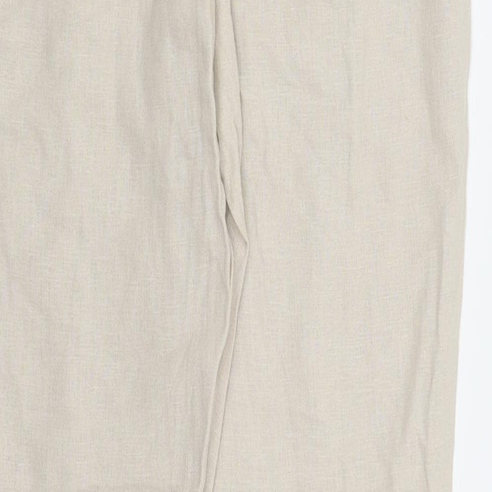 Dorothy Perkins Womens Beige Trousers Size 12 L30 in