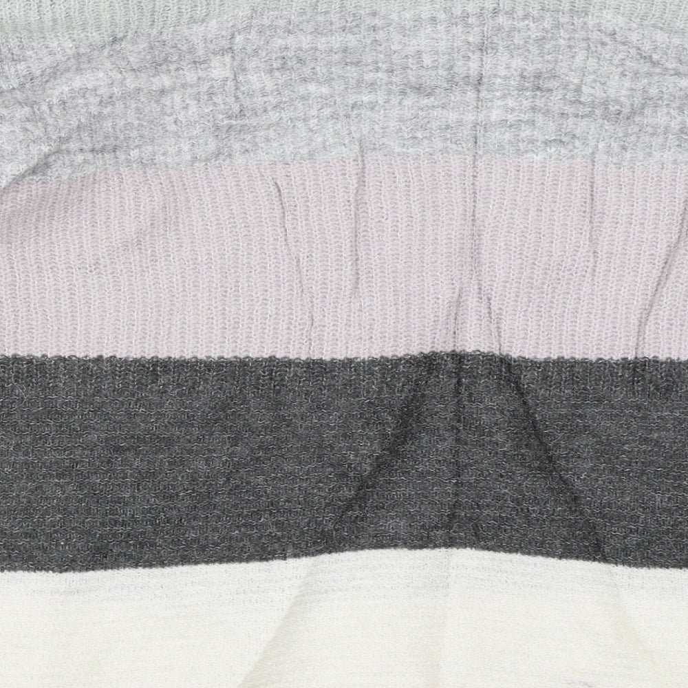 NEXT Womens Grey Striped Pullover Jumper Size 10
