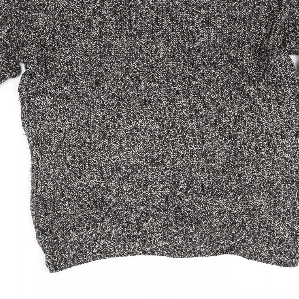 Cedar Wood State Womens Grey Henley Jumper Size M