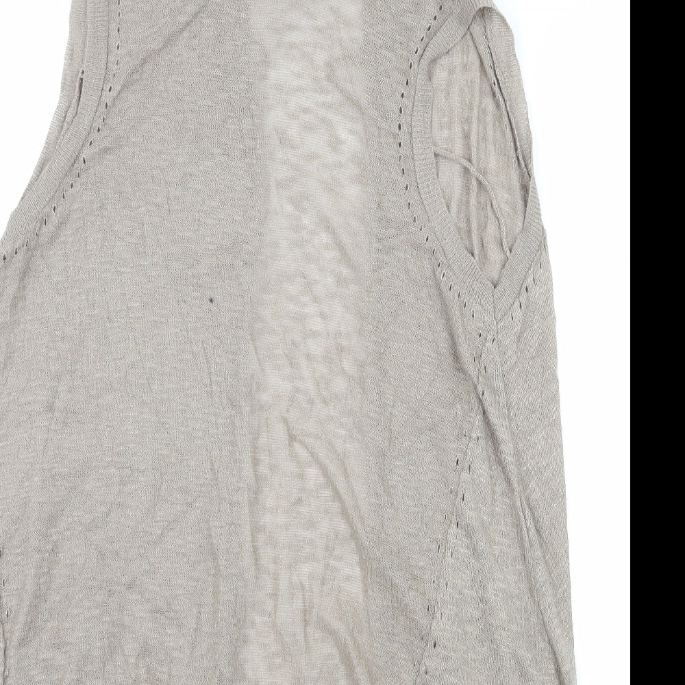 River Island Womens Brown Knit Cardigan Jumper Size 8