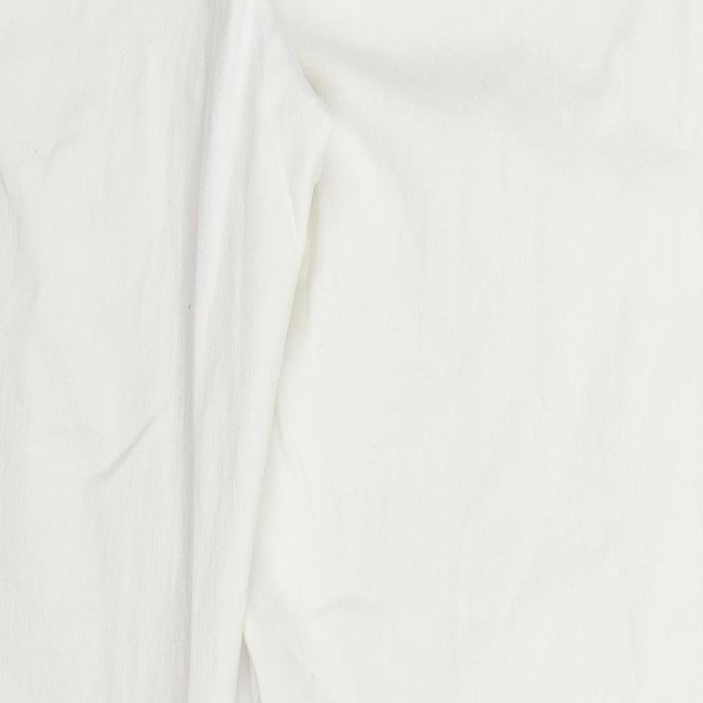 Anthology Womens White Denim Straight Jeans Size 14 L30 in