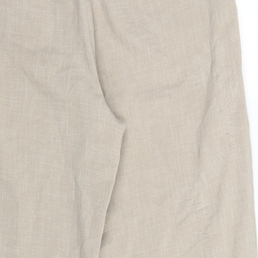 Brandtex Womens Beige Trousers Size 16 L25 in