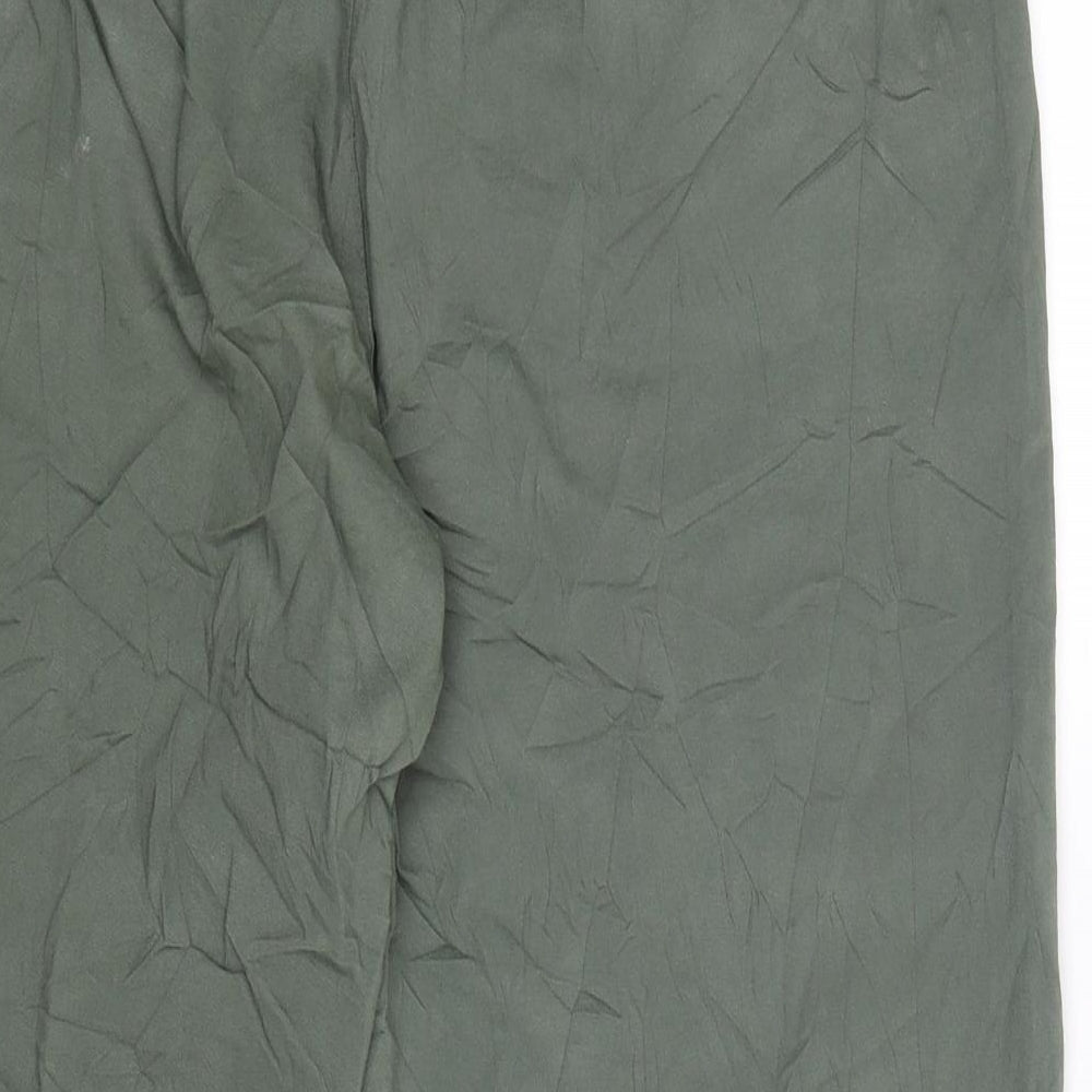 VY Womens Green Cropped Trousers Size 34 in L21 in