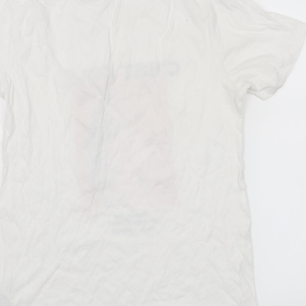 New Look Womens White Basic T-Shirt Size 8 - c'est tout
