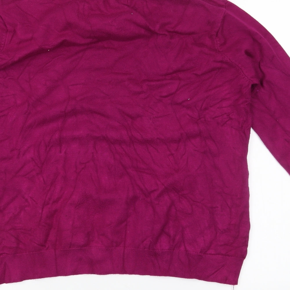 mudflower Womens Purple Pullover Jumper Size M