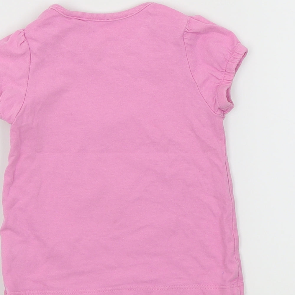 TU Girls Pink Basic T-Shirt Size 9-12 Months - Ladybird