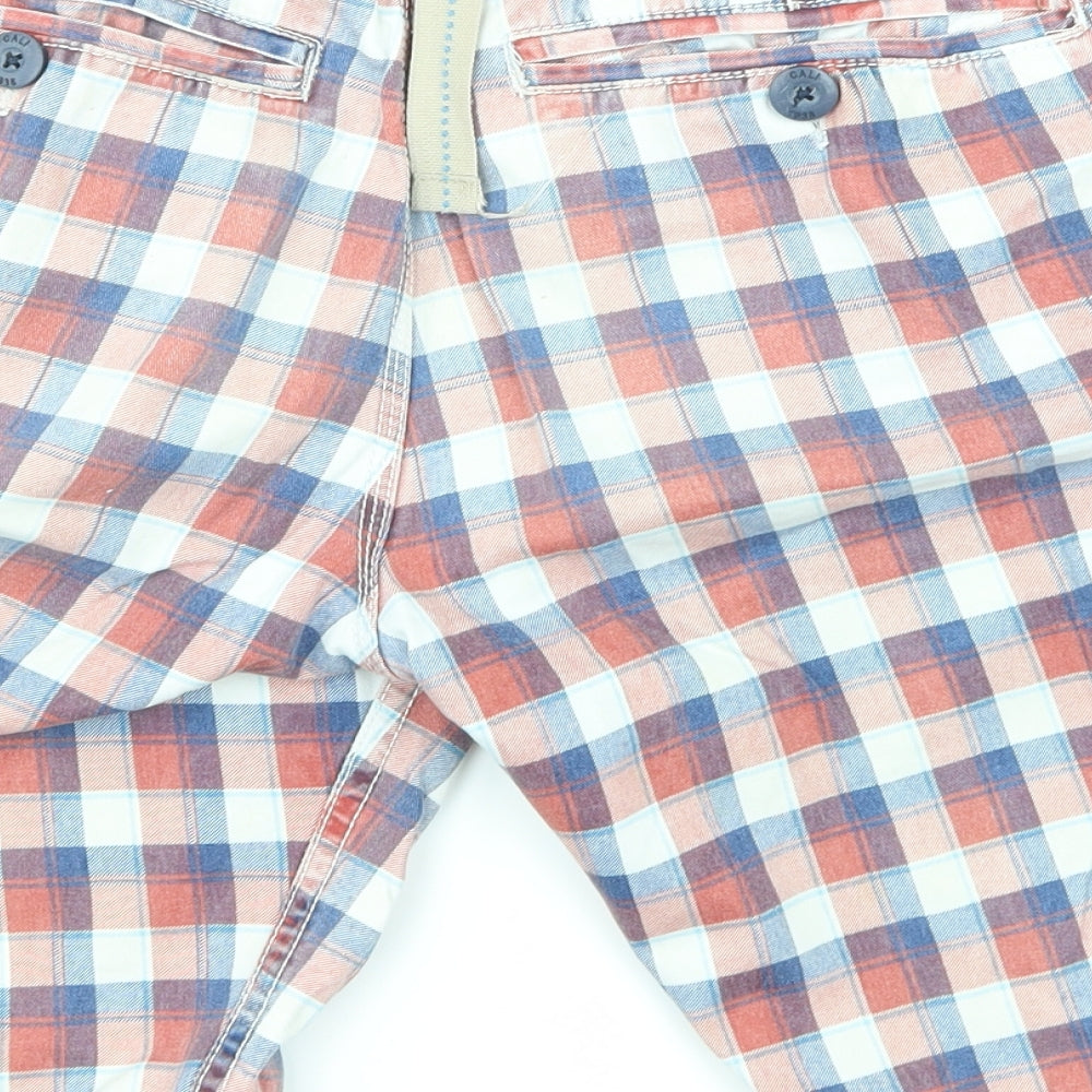 Ambrose Mens Multicoloured Check Bermuda Shorts Size 30 in
