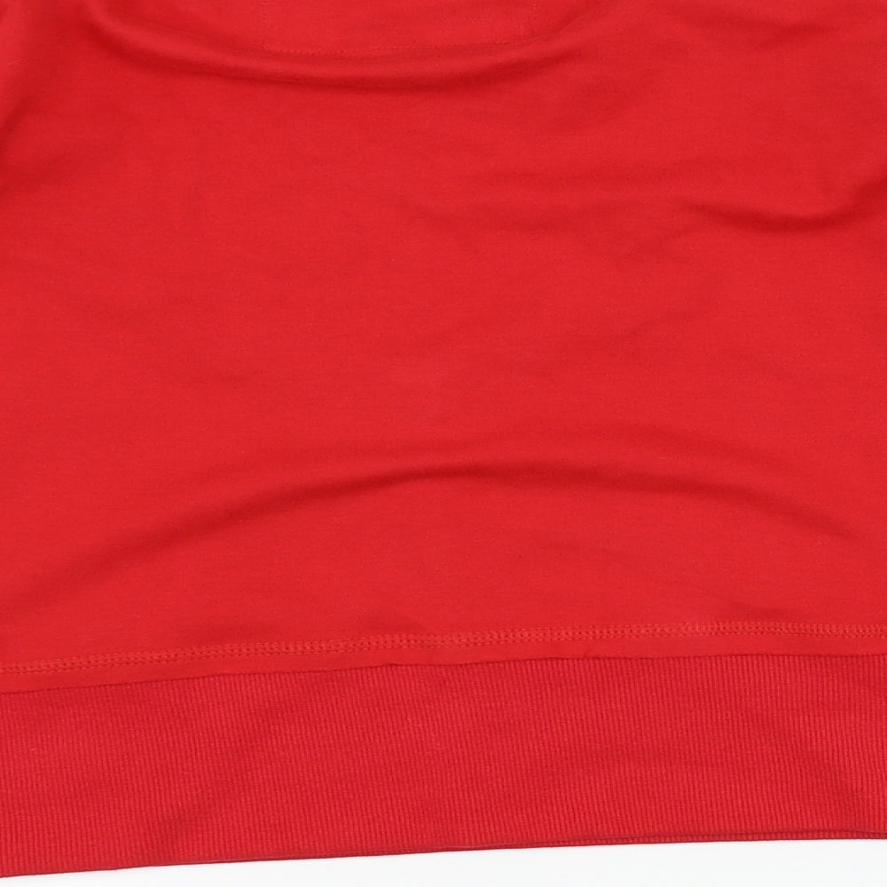 New Look Womens Red Pullover Sweatshirt Size 14