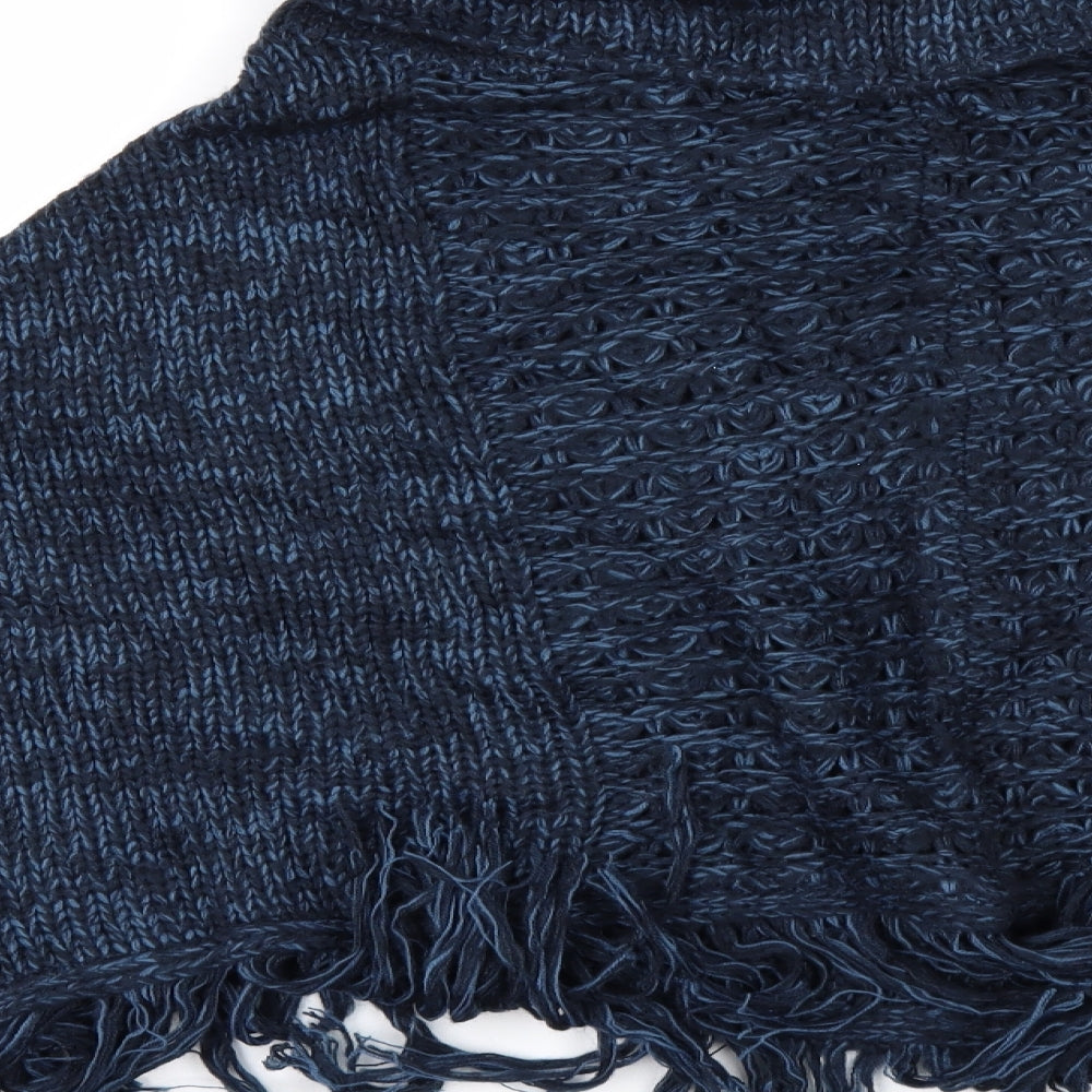 M&Co Womens Blue Jacket Poncho Size L - fringed poncho