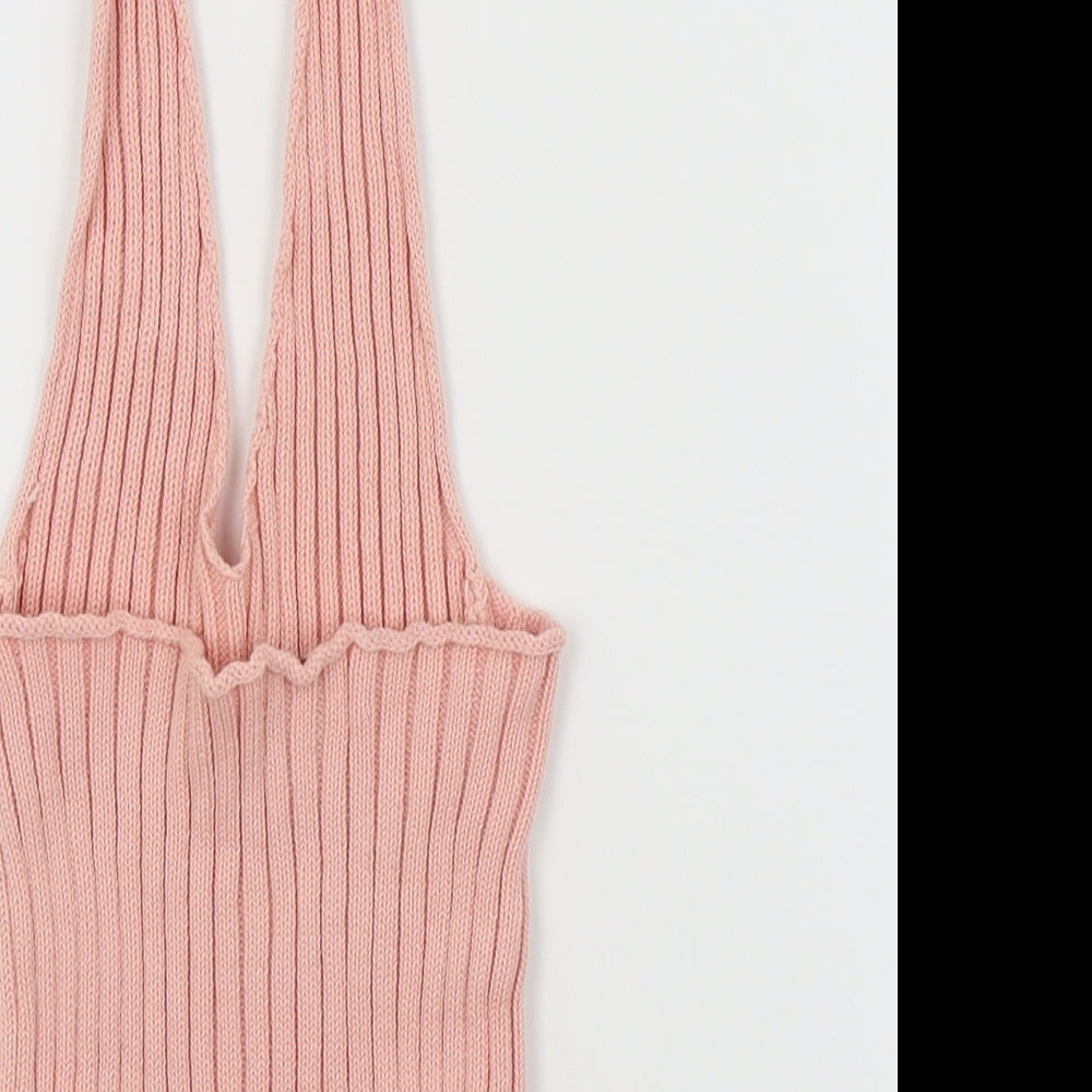 8 birdies Womens Pink Cropped Tank Size S