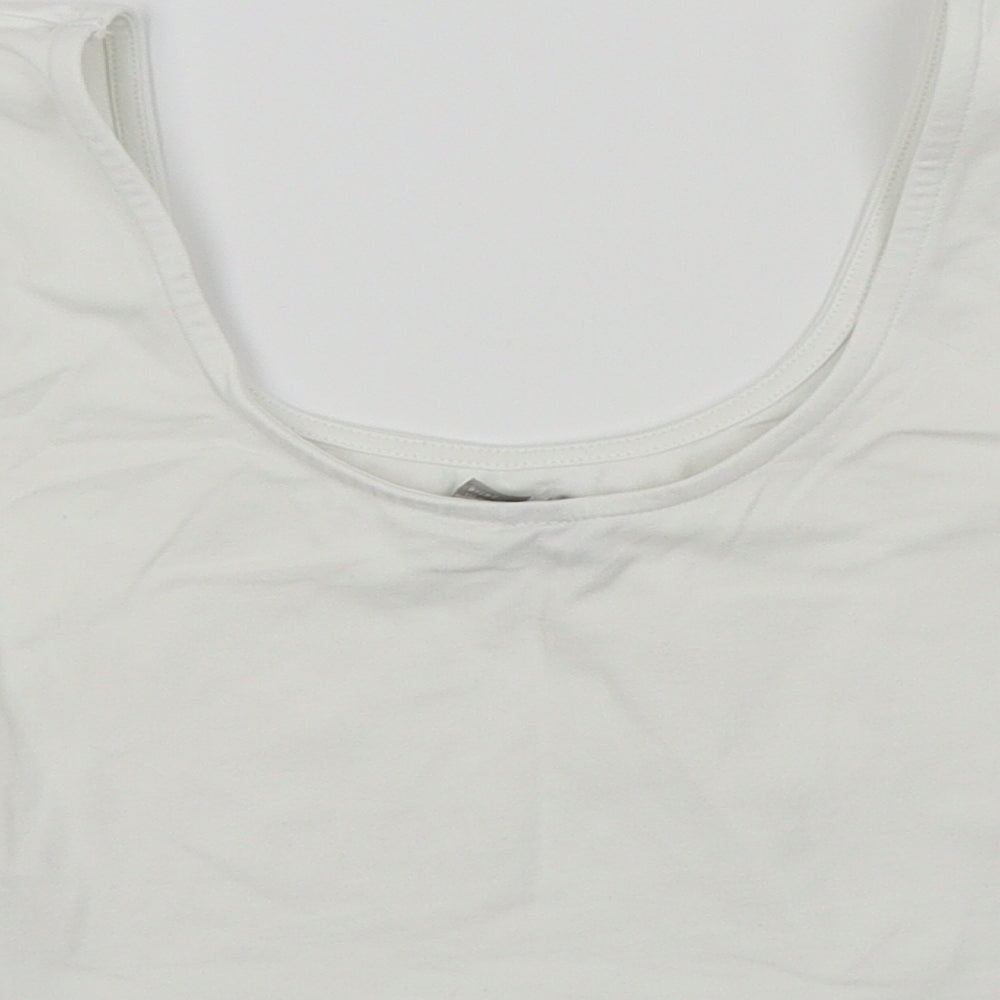 ASOS Womens White Cropped T-Shirt Size 4