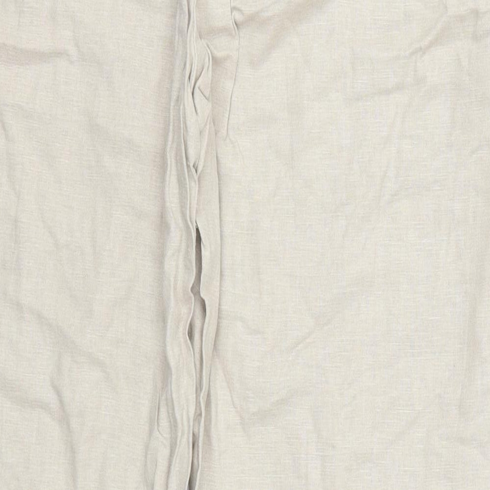 Marks and Spencer Womens Beige Trousers Size 16 L28 in