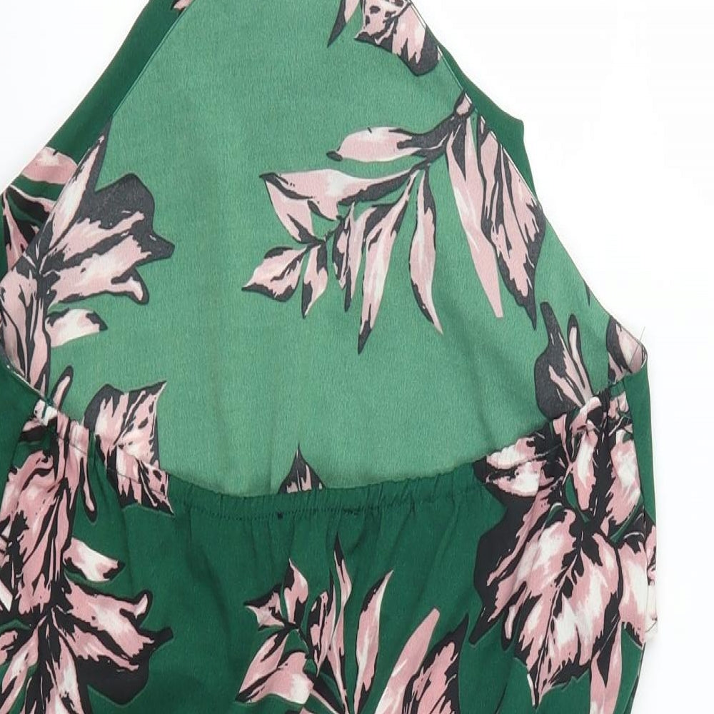 Atmosphere Womens Green Floral Playsuit One-Piece Size 10 L3 in
