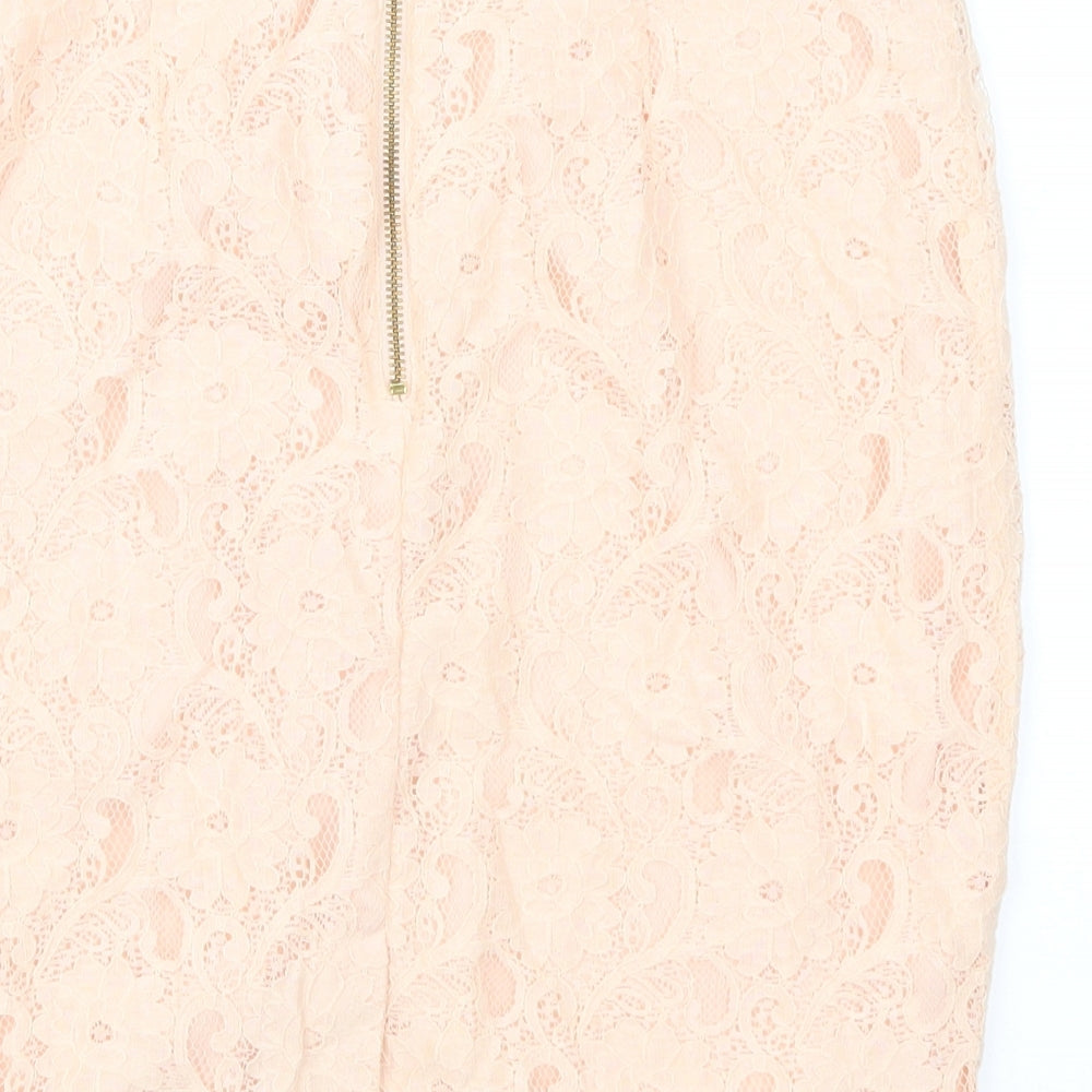 H&M Womens Pink Lace Straight & Pencil Skirt Size 12