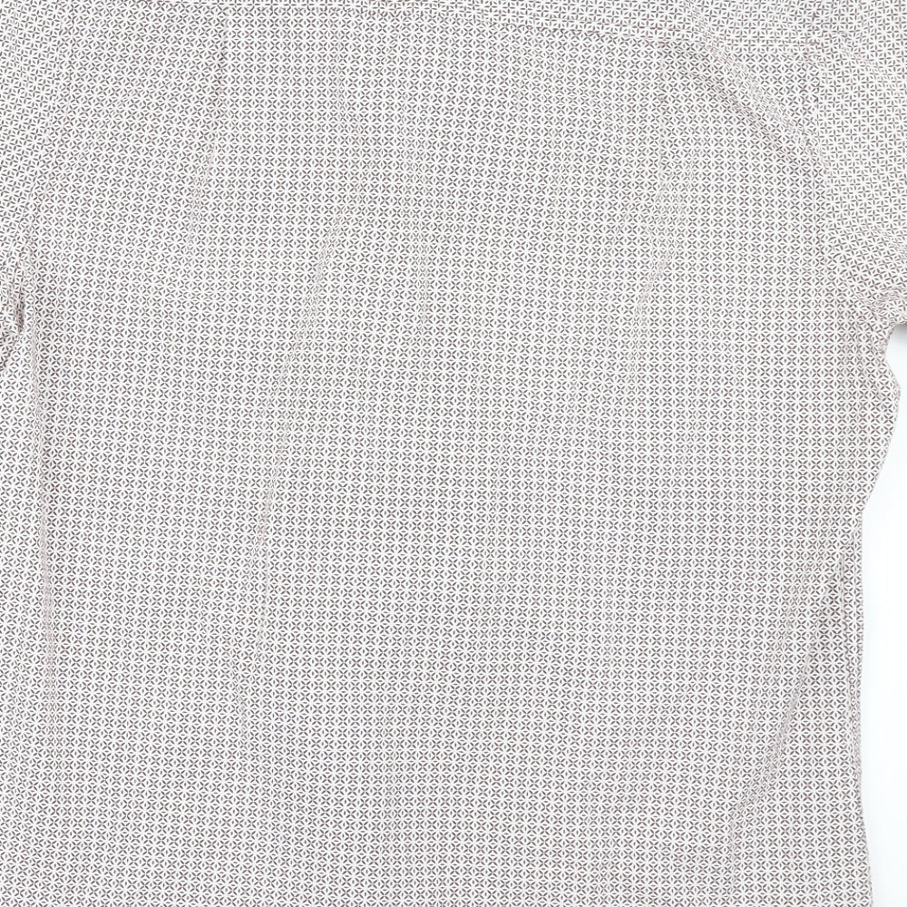 Threadbare Mens Red Geometric Button-Up Size L