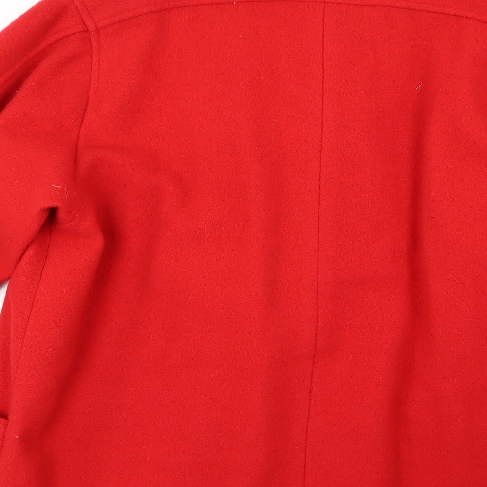 First Choice Womens Red Knit Overcoat Coat Size 18