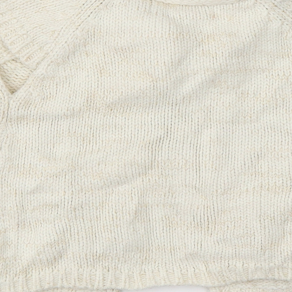 a 58 girls Girls Ivory Cardigan Jumper Size 3 Years