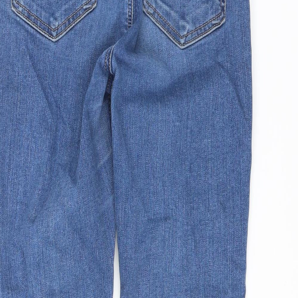 Topshop Womens Blue Denim Straight Jeans Size 30 L24 in