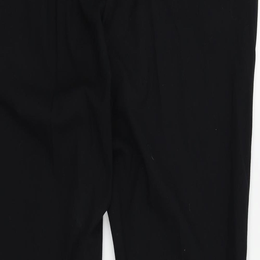 M&S Womens Black Trousers Size 12 L27 in