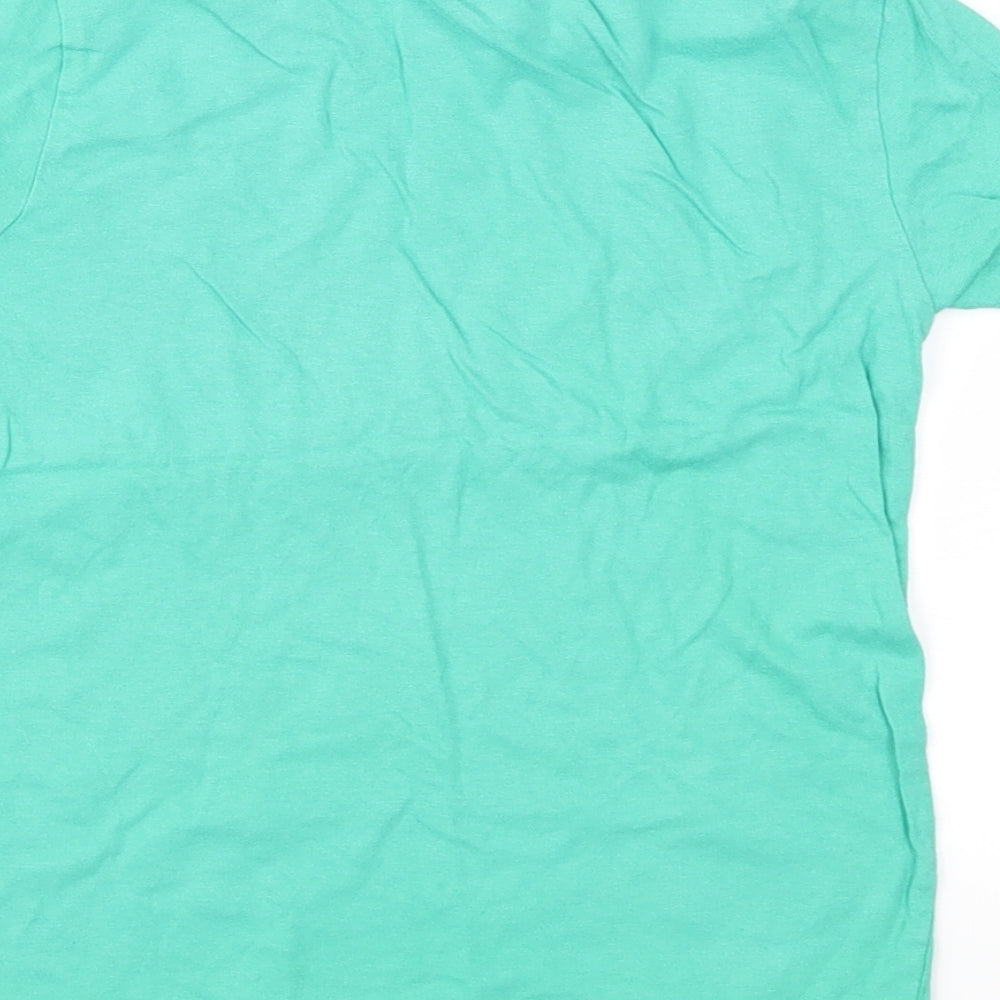 Pep&Co Boys Green Jersey Basic T-Shirt Size 6-7 Years