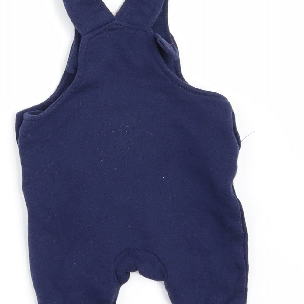 F&F Boys Blue Dungaree One-Piece Size 0-3 Months