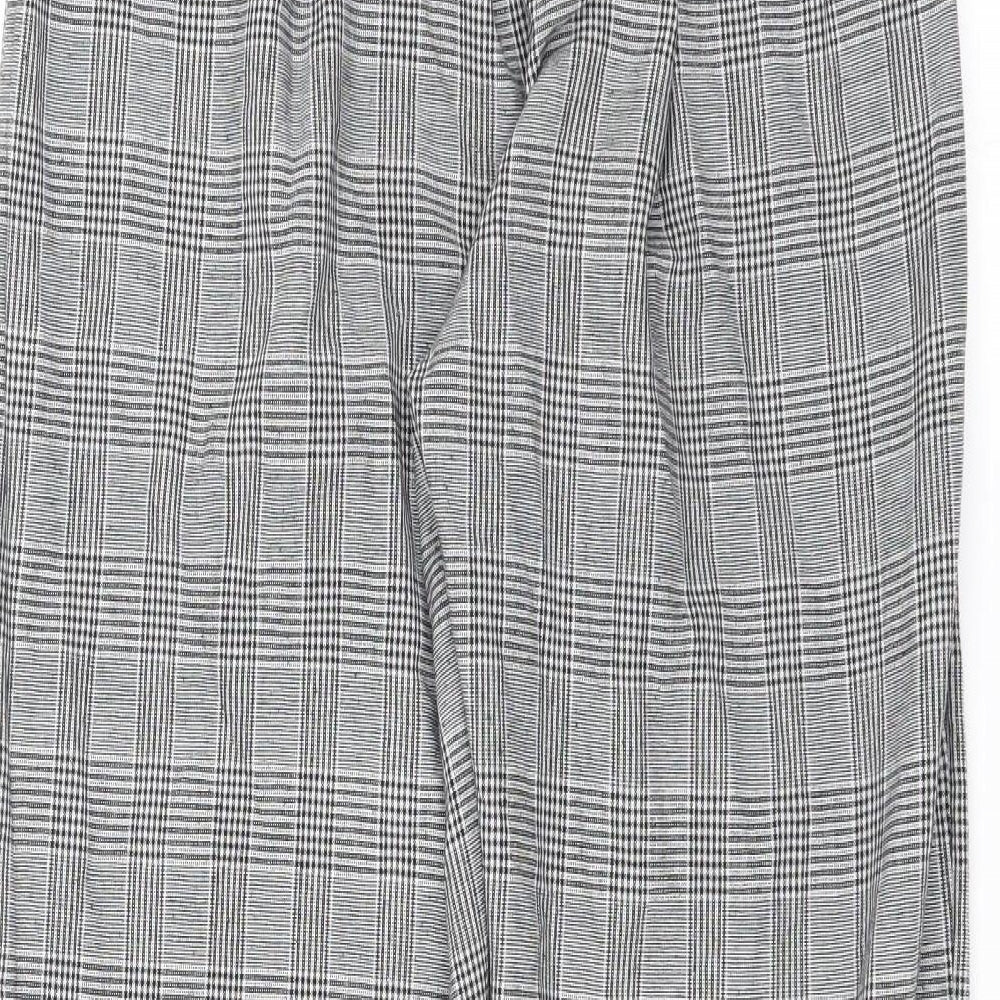 Preworn Womens Black Check Trousers Size L L26 in