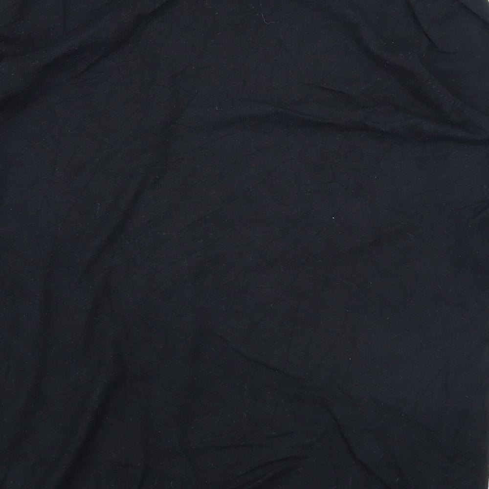BM Collection Womens Black Knit Pullover Jumper Size M
