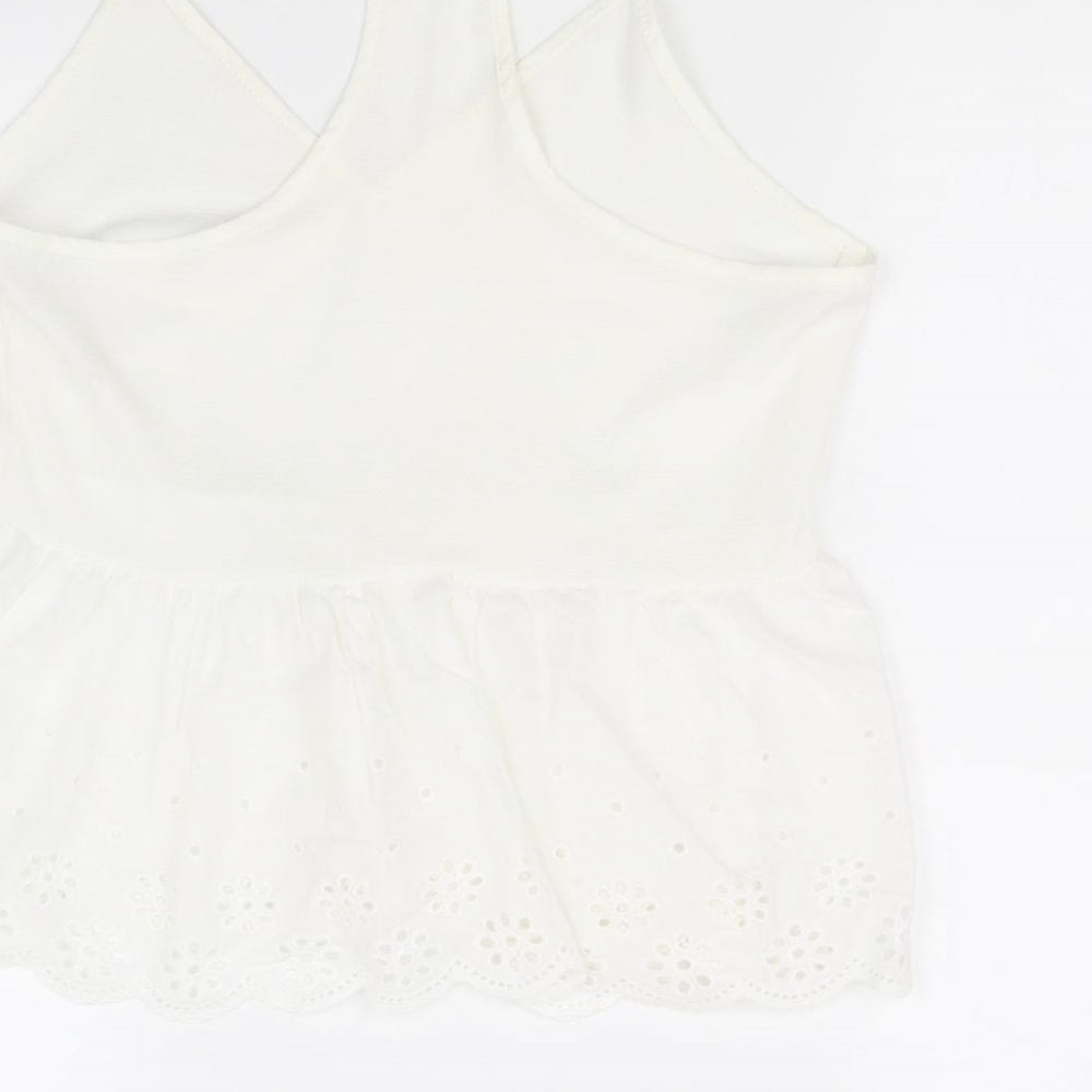 SheIn Womens White Basic Blouse Size S